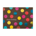Birthday Polka Dots Birthday Card - White Unlined Fastick  Envelope